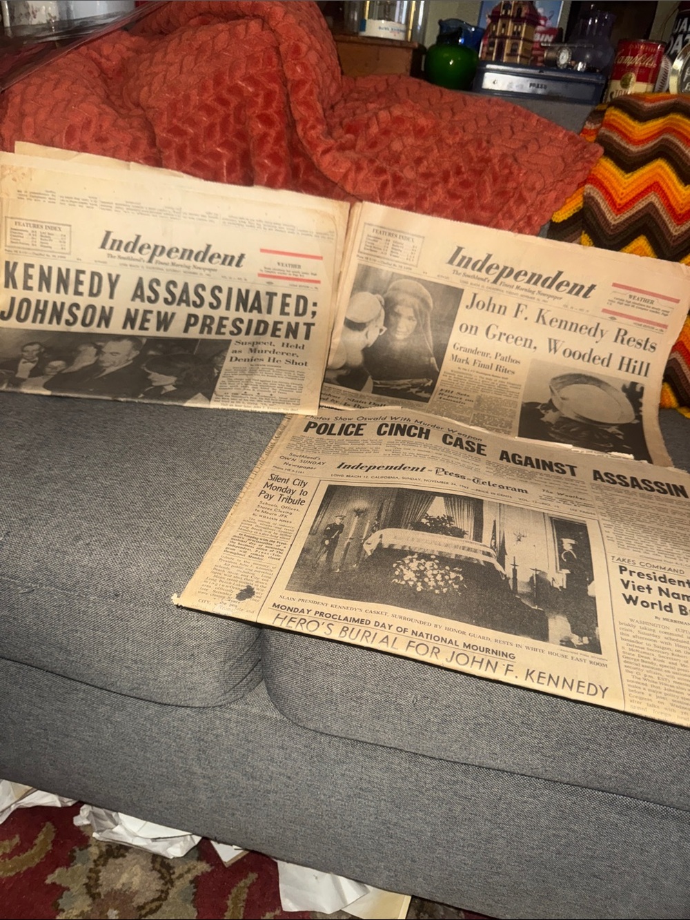 Original 1963 JFK Assassination Newspaper Lot | Preserved in Sleeves
